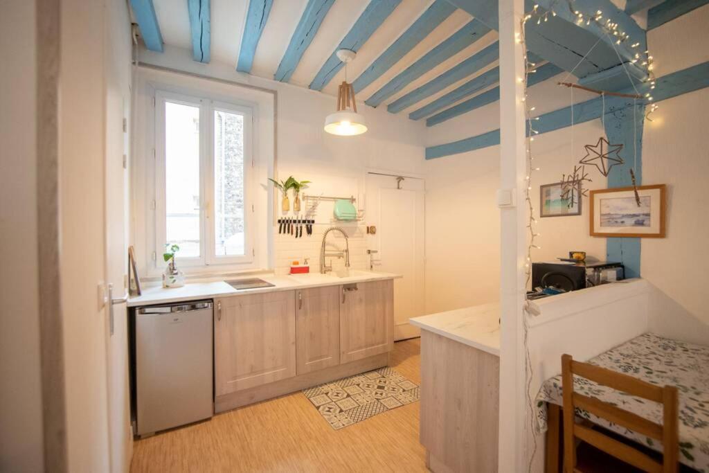 Blue Appartment With A Fireplace Dieppe Esterno foto
